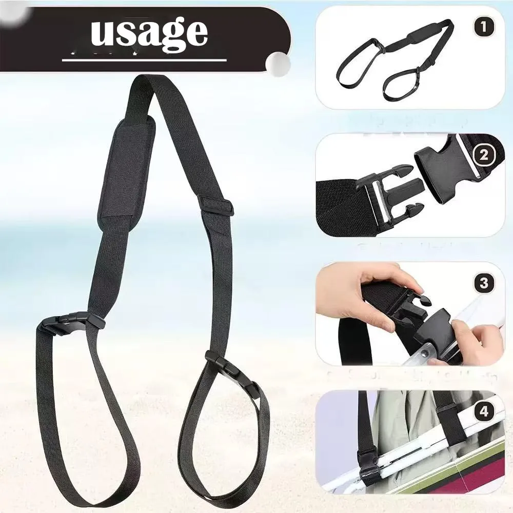 Carry Strap for Beach Chair Heavy Duty Scooter Carry Strap Durable Adjustable Shoulder Strap for Yoga Mat Folding Chair