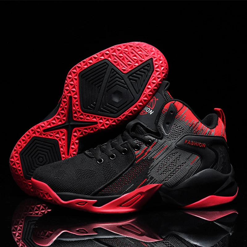 Sneakers Mens Basketball Shoes Breathable Non-Slip Lightweight Outdoor Sports Shoes Gym Training Athletic Shoes Plus Size 39-48