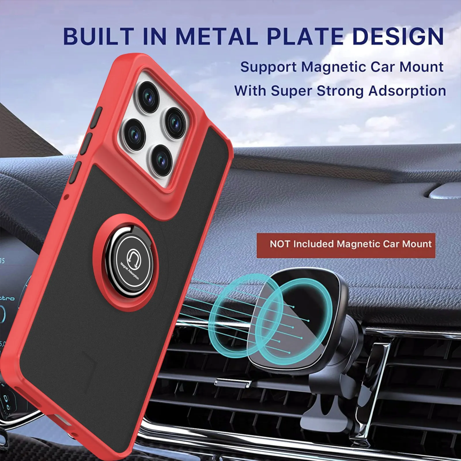 360° Rotating Magnetic Vehicle Bracket Case Cover