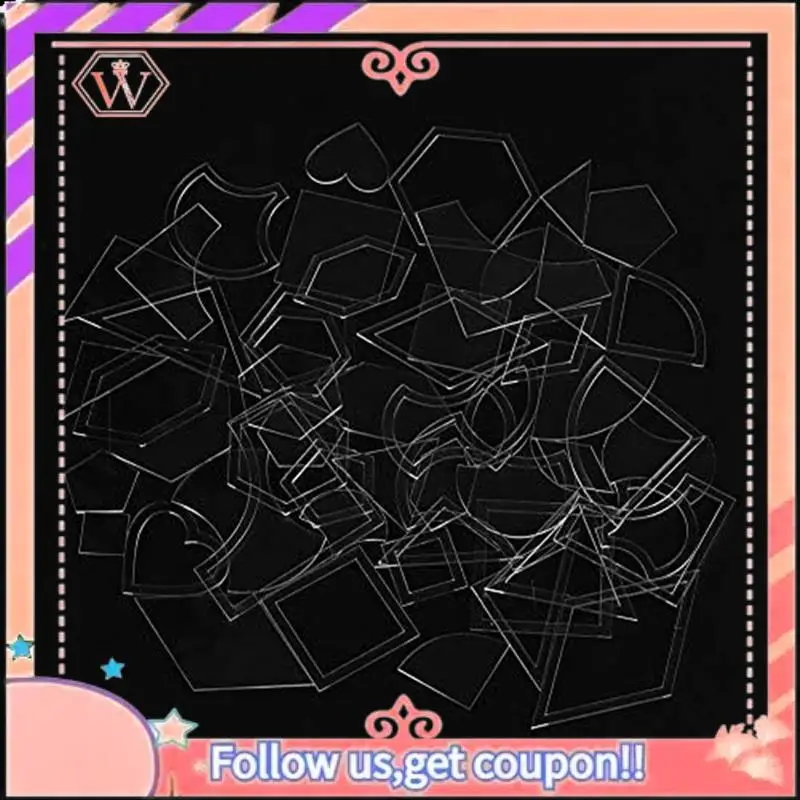 Acrylic Stencil Template Quilted Clear Template Handmade Mixed Quilt Templates Patchwork Quilter