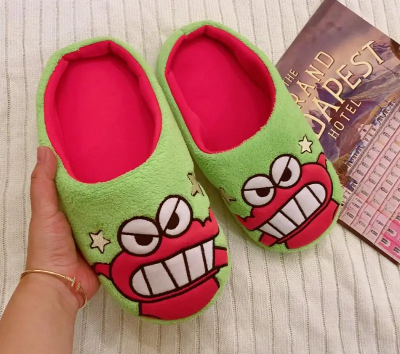 New Kawaii Cute Crayon Shin-chan Plush slippers Home furnishings non-slip Warm Couple style Plush Toys Gift for Girls