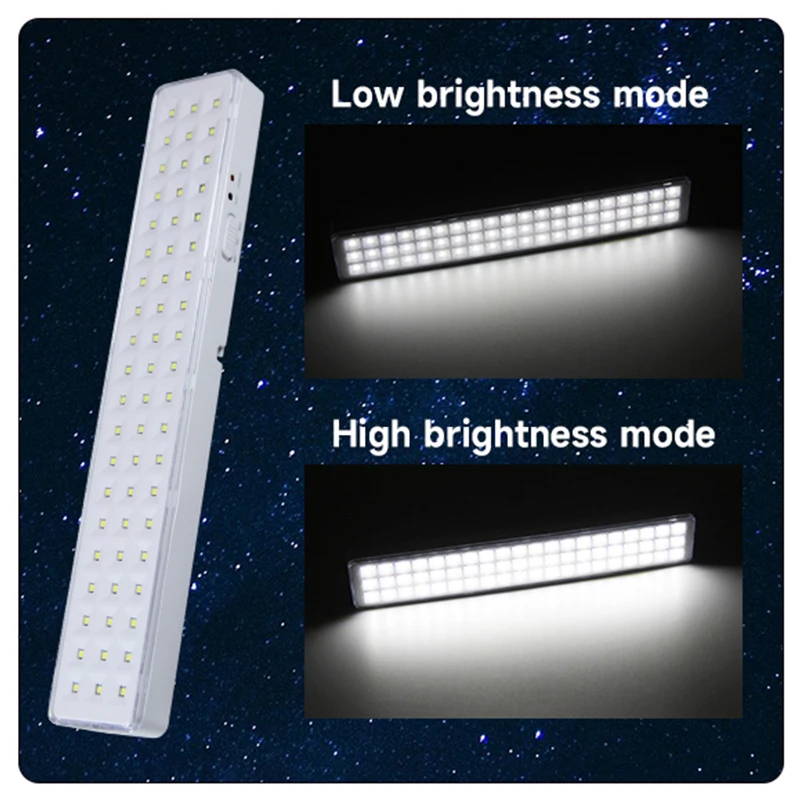Emergency Evacuation Light 60 LEDs Handheld Fire Lamp Wall Mounted Rechargeable Lighting for Power Failure Use emergency light