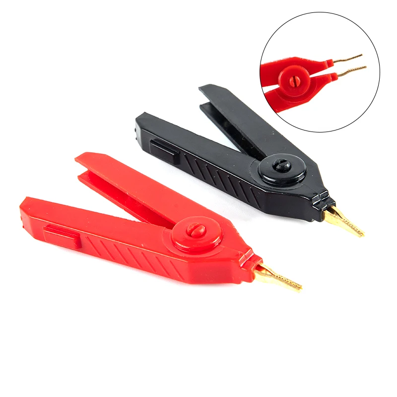 LCR-Plated Copper Alligator Clip Kelvin Four Clip Duckbill Clips Crocodile Adapter Plug Probe for Pen Test lead Cable 2pcs alligator clips electric test clamp test clip test hooks clips