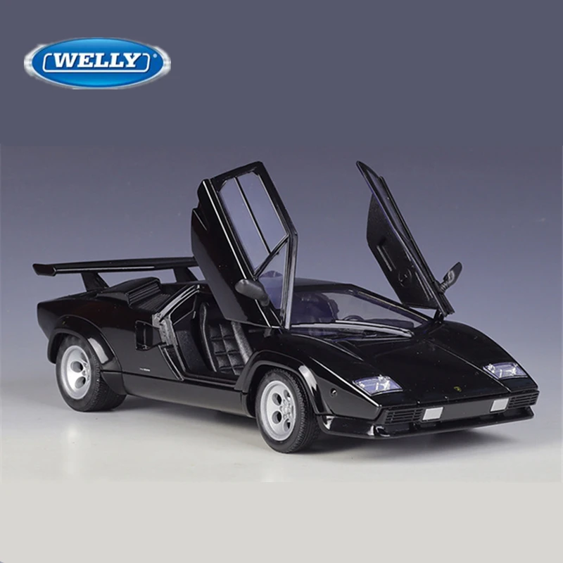 Welly 1:24 Lamborghini Countach LP5000s Alloy Sports Car Model Diecasts Metal Race Car Model Simulation Collection Kids Toy Gift 3