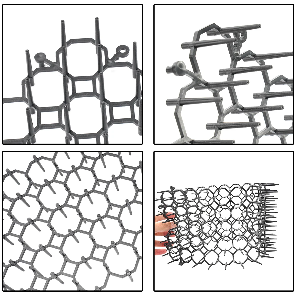 

Keep Cats and Dogs Away from Your Garden with Cat Scat Mat AntiCat and Pest, Plastic Prickle Strip Network Digging Stopper