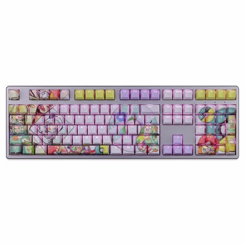 Pikamee Amano 108 Keycap PBT Vtuber DYE Sublimation Light