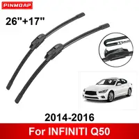 Car Wiper for INFINITI Q50 2014-2016 26" + 17" Front Rear Wiper Blades Brushes Cutter Accessories 2014 2015 2016 1