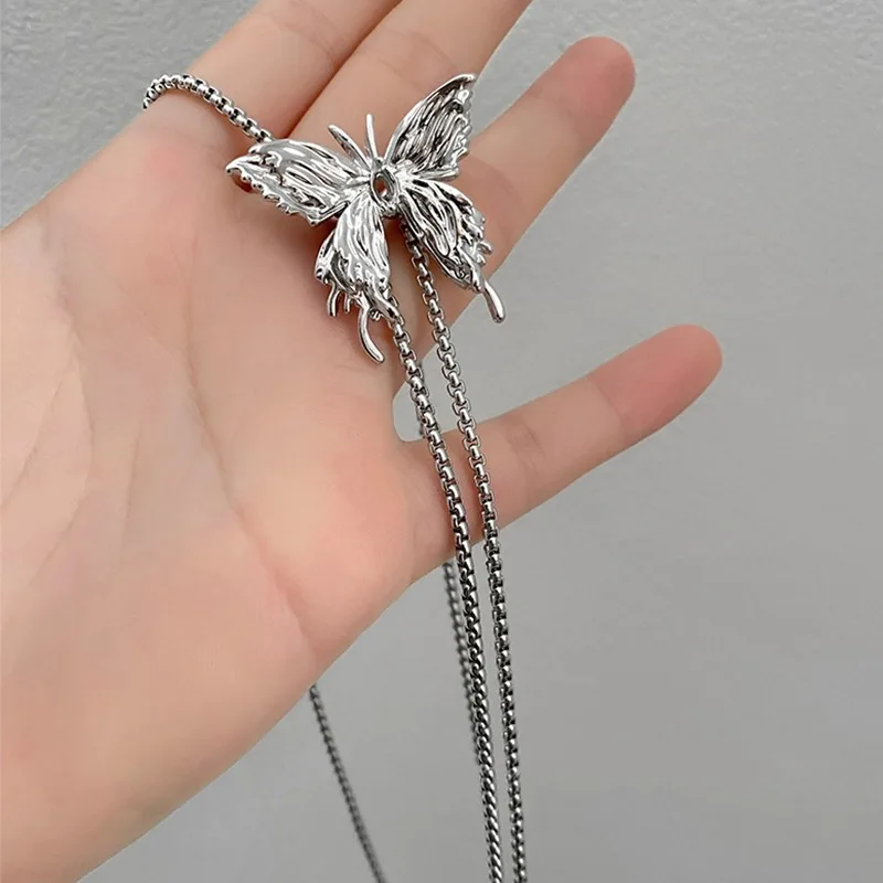 Vintage Simple Butterfly Pendant Elf Choker Necklace for Women Bar Jewelry  Only Wedding Fans Fashion Collar Hombre Gothic Gifts - AliExpress
