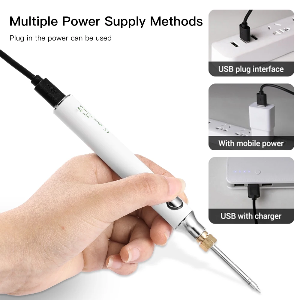 best soldering iron for electronics Mini Electric Soldering Iron with USB Three-speed Adjustable Temperature Electric Soldering Iron 5V 8W Fast Heating Welding Tool electric soldering iron