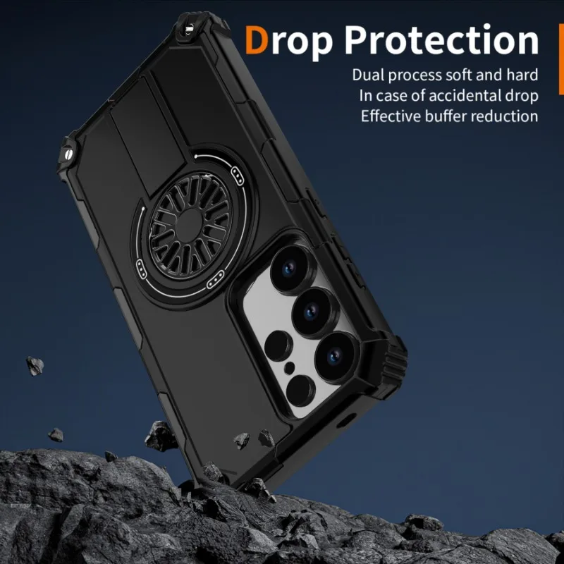 Luxurious Armor 2-in-1 Shockproof Magnetic Adhesive Protective Phone Case