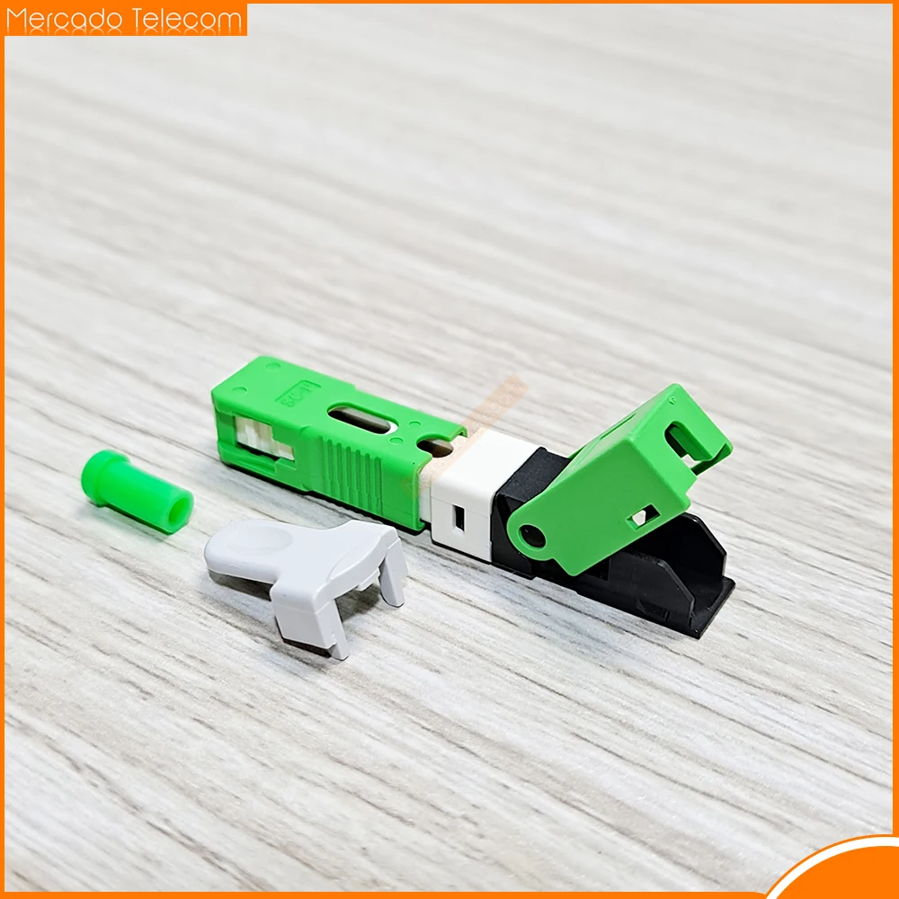 50, 100 개/몫 FTTH ESC250D SC APC 및 SC UPC 단일 모드 광섬유 퀵 커넥터 FTTH SM 광섬유 고속 커넥터