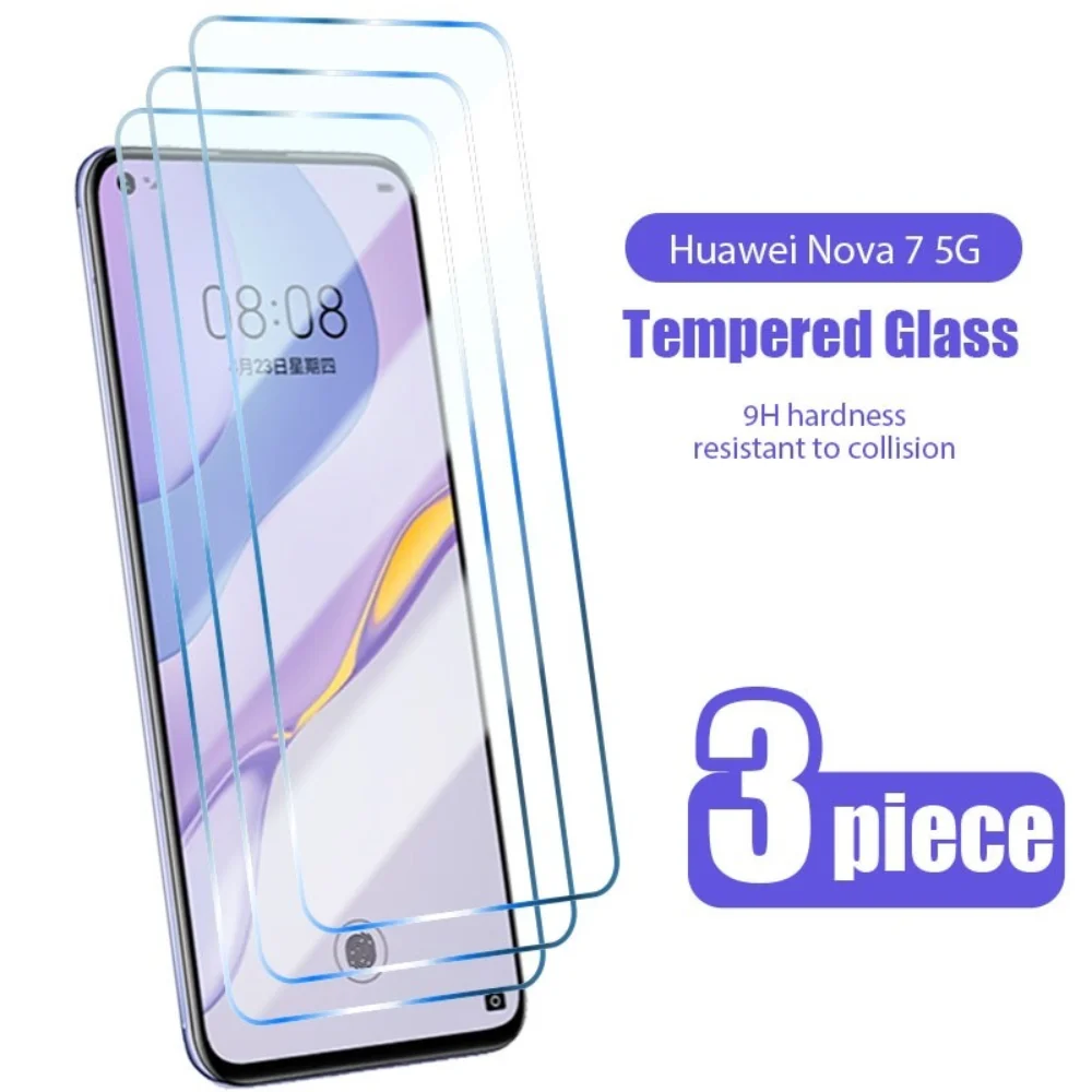 

3PCS Tempered Glass for Huawei P50 P40 P30 P20 Lite Pro Protective Glass for Huawei P Smart 2021 2020 2019 Y9S Screen Protector