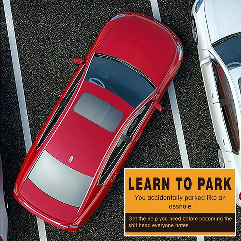 Parking Violation Cards 50Pcs Bad Parking Cards You Parked Like An Idiot Funny Cardboard With Multi Violation Reasons