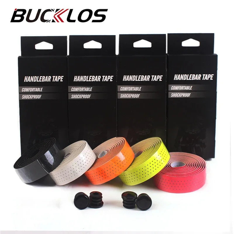 

BUCKLOS EVA Road Bike Handlebar Tape Anti-Vibration Bent Cycling Bicycle Tapes Racing Breathable Non-Slip Handle Bar Belt Wrap