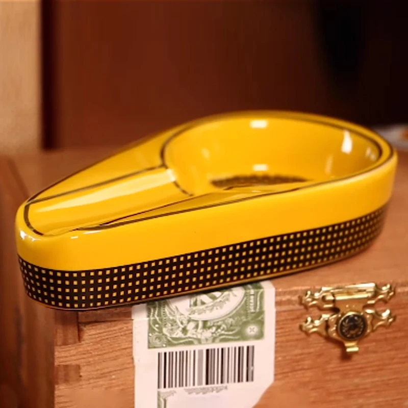 Cigar Ashtray Patio Single Outdoor Portable Travel Porcelain Cigar Ashtray Suitable for Gift silicone ashtray air purifier ashtray wood ashtray cigarettes ashtray portable ashtray stainless steel ashtray metal ashtray ceramic ashtray