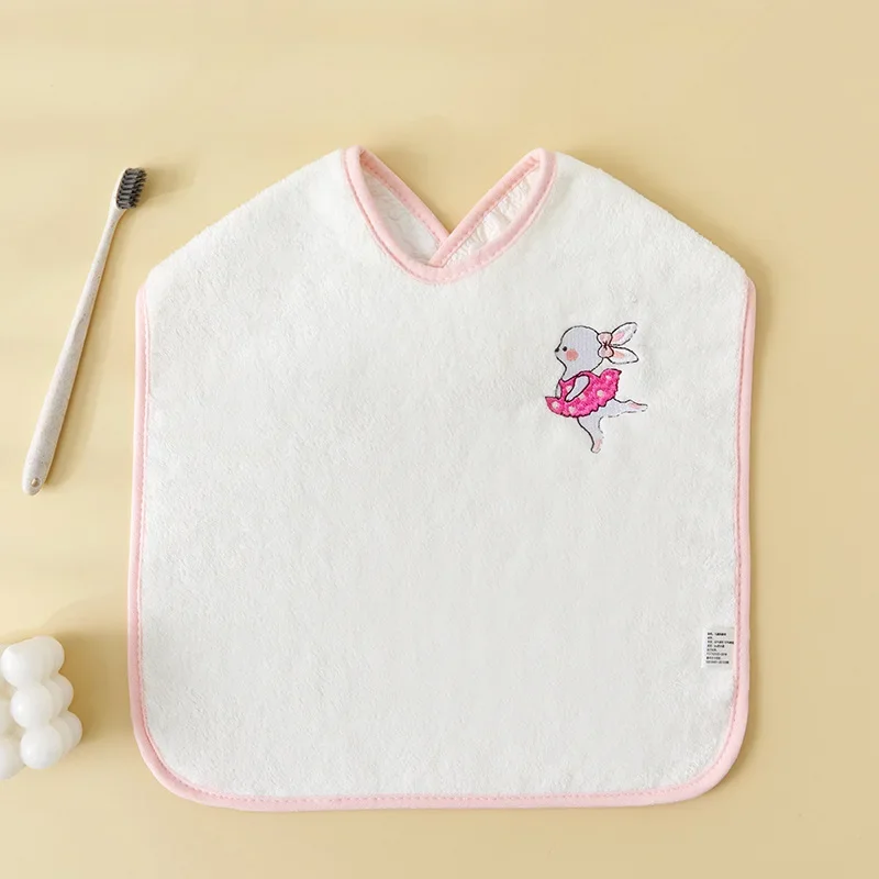 Children Kawaii Waterproof Towel Collar Bib Multifunctional Baby Bibs Burp Cloths Kids Cute Cartoon Animal Washing Face Towel