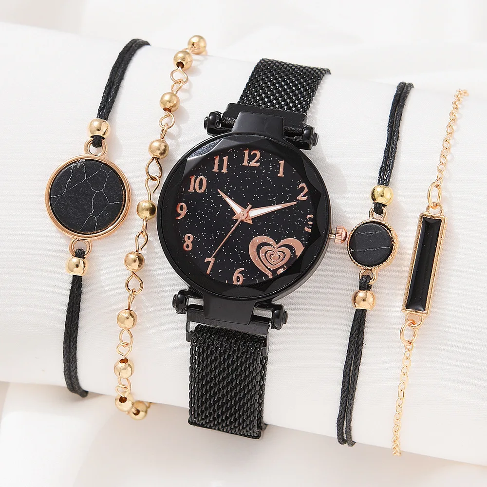 

Luxury Women Watches Set Bracelet Wristwatches Fashion Ladies Quartz Watch Dress Female Clock Girl Gift Montre Femme Relogio