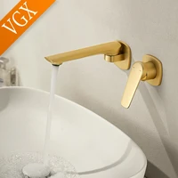 VGX ทองปกปิดห้องน้ําก๊อกน้ําตลับฝังอ่างล้างจานก๊อกน้ําอ่างล้างหน้า Gourmet อ่างล้างหน้า Tapware ร้อนน้ําเย็นแตะทองเหลือง 2