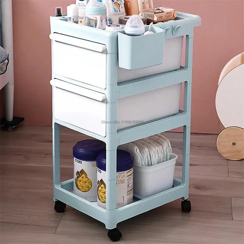 Estante de almacenamiento de 3/4 capas para cocina, armario estrecho para  sala de estar, mueble para el hogar, estante con ruedas móviles para Baño -  AliExpress