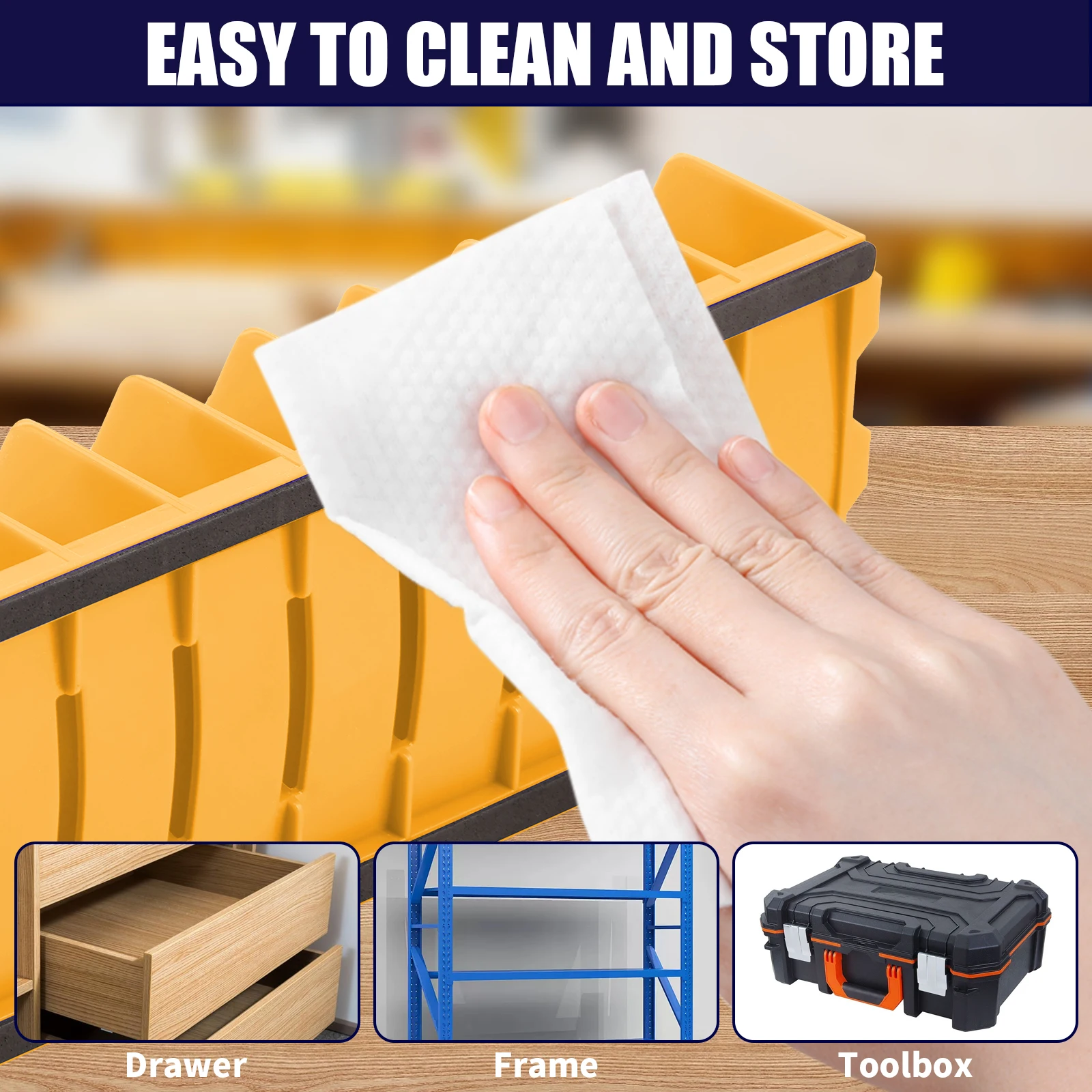Pliers Organizer Plier Non-Slip Rubber Base Pliers Cutters Organizer Tool Storage Box Rack Extendable Drawers Toolboxes