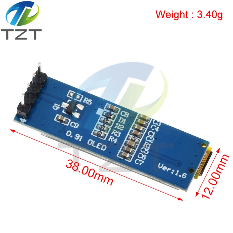 0.91 inch OLED module 128X32 LCD LED Display Module 0.91" white IIC Communicate 4PIN