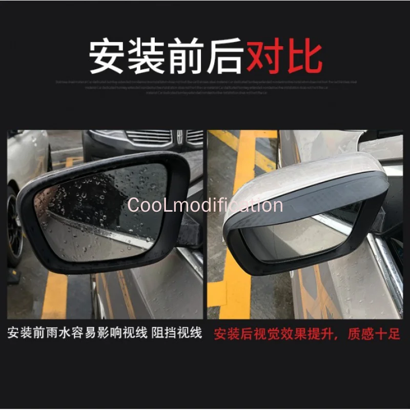 1pair Rearview Rain Eyebrow Guard Cover Side Door Mirror Visor Shield Fit for Volkswagen Polo Passat B6 B7 B8 Golf mk 5 6 7