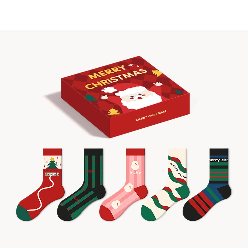 

Socks For Women Christmas Stockings Children'S Warm Medium Loop Socks Autumn And Winter Stockings Gift Box