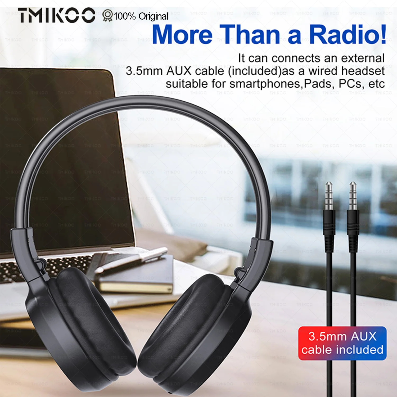 AM FM Radio Headphones Personal Portable Radio Headset Am/fm Digital - View #4