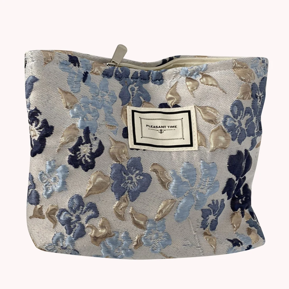 릴리프 플라워 메이크업 포켓 대용량 심플한 휴대폰 가방 주말 휴가를 위한 휴대용 다기능 패션 캐주얼