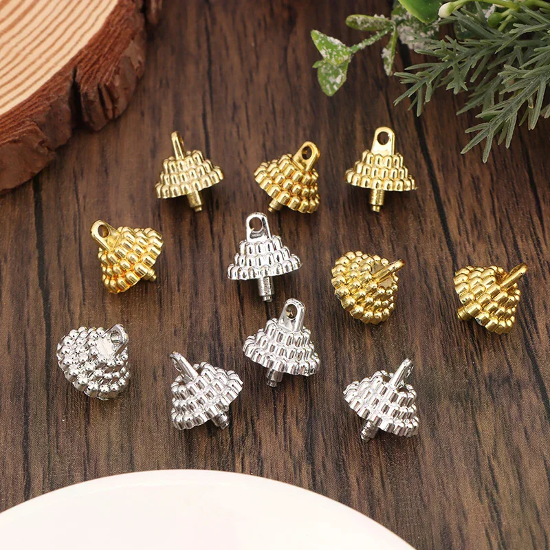 50/100pcs Pendant Set Balls Charms Pendants Caps Decoration Holder Sphere Stand Replacement Creative Accessory Christmas Parts