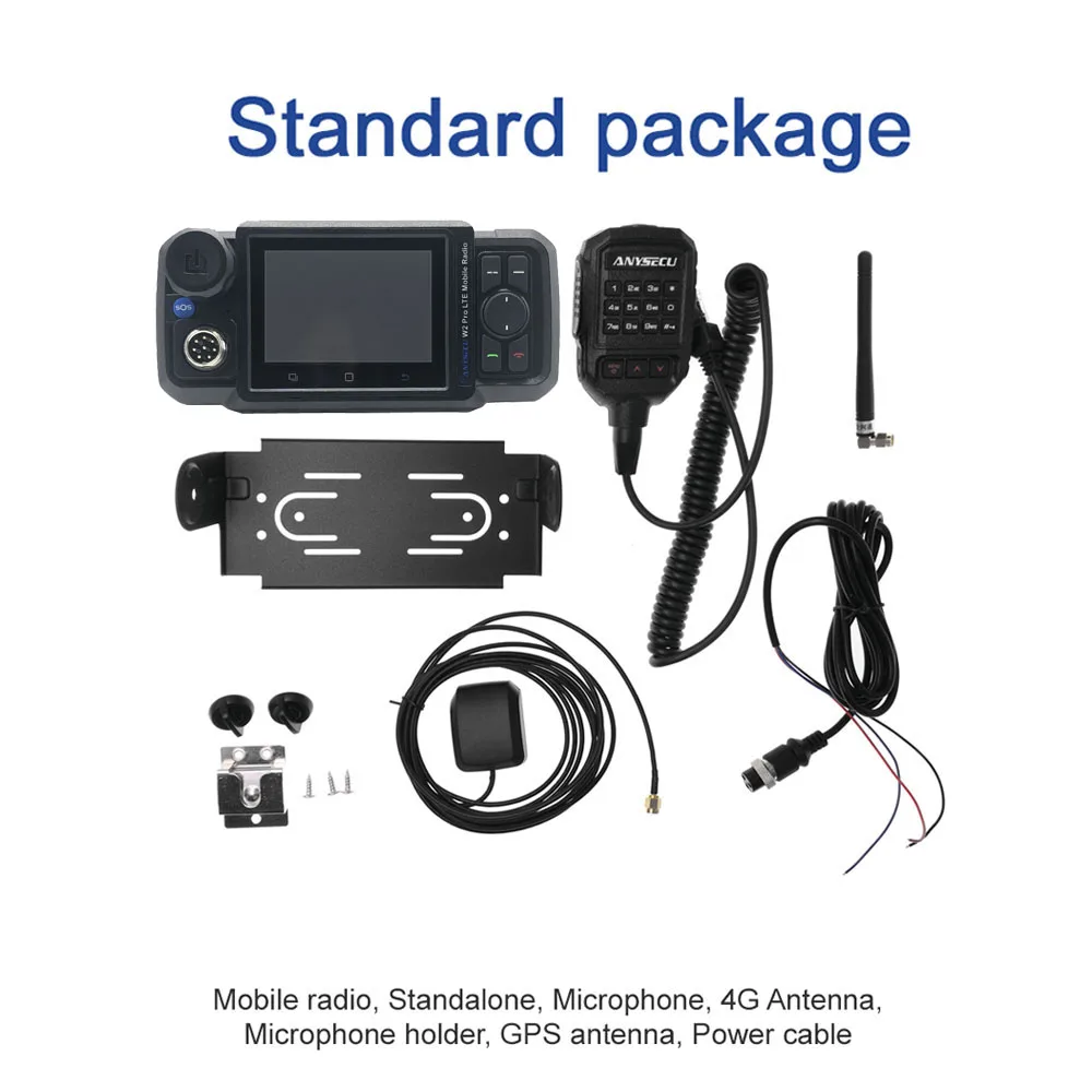 ANYSECU Zello 4G-W2Pro Unlocked 4G Network Radio N61 Android 7.0 WIFI Poc Radio work with Real-ptt Grouptalk with Charger Set 6