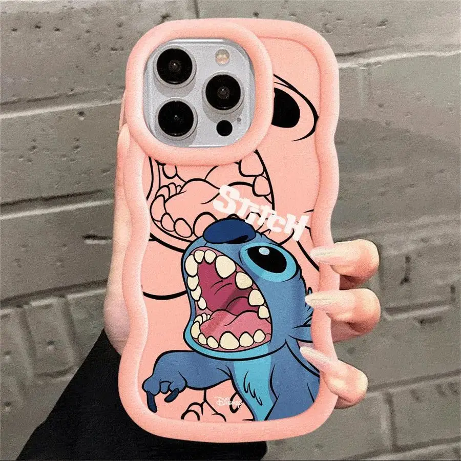 thumbnail image 1 of Funda de teléfono Disney Stitch para iPhone 16 15Plus 14 Pro Max X 12 7 8 11 Pro XR 13 Mini XS TPU funda de silicona, 1 of 5