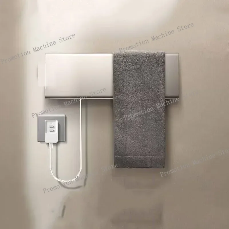 ราวแขวนผ้าเช็ดตัวไฟฟ้า 220V 60W แบบไม่ต้องเจาะผนัง สำหรับใช้ในห้องน้ำ ราวตากผ้าอัจฉริยะพร้อมระบบทำความร้อน 1