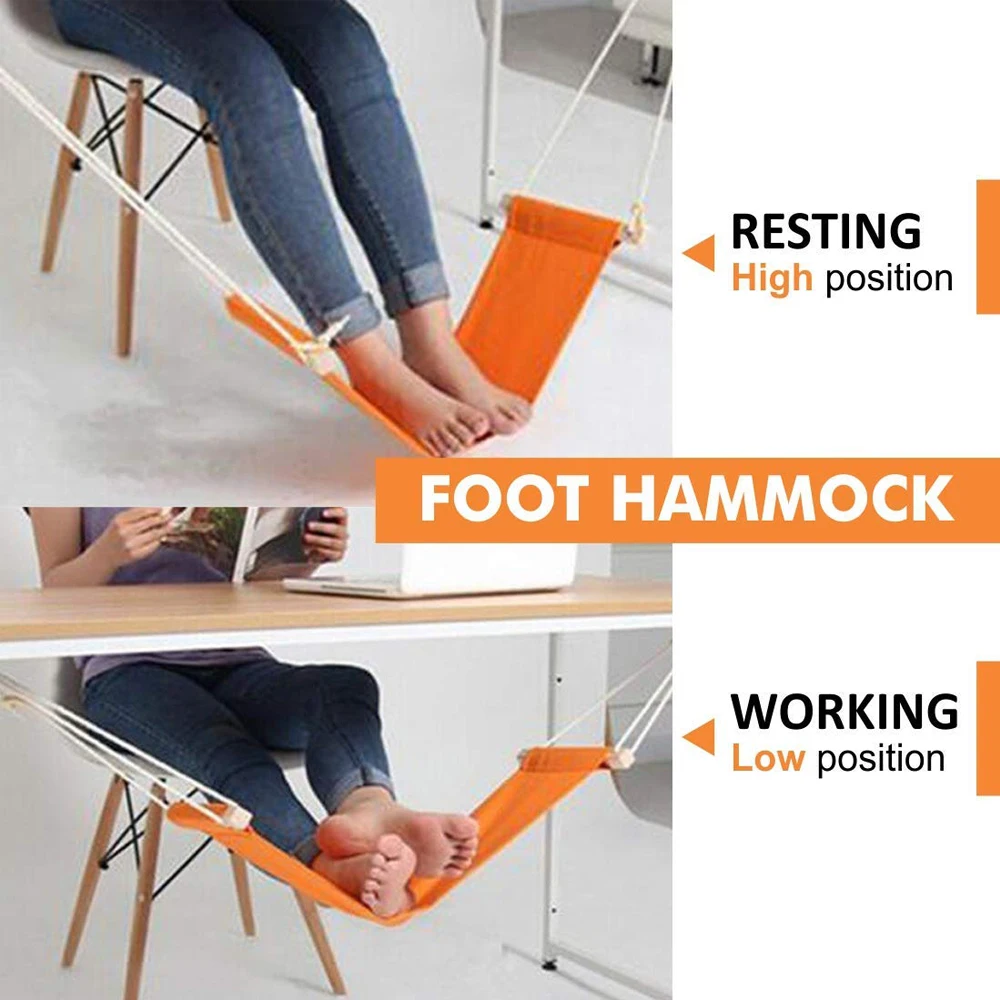 Hamac de pied créatif, confortable et réglable, repose-pieds de bureau, pour la maison et l'extérieur, siège de pied Portable, coussin suspendu, accessoires 1503 Hamac de pied créatif, confortable et réglable, repose-pieds de bureau, pour la maison et l'extérieur, siège de pied Portable, coussin suspendu, accessoires 1503