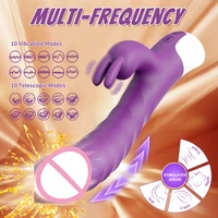 Stoßender Kaninchenvibrator für Frauen, Vagina-Dlido-Vibrator, G-Punkt-Klitoris-Stimulator, weibliche Masturbation, Sexspielzeug für Frauen 2