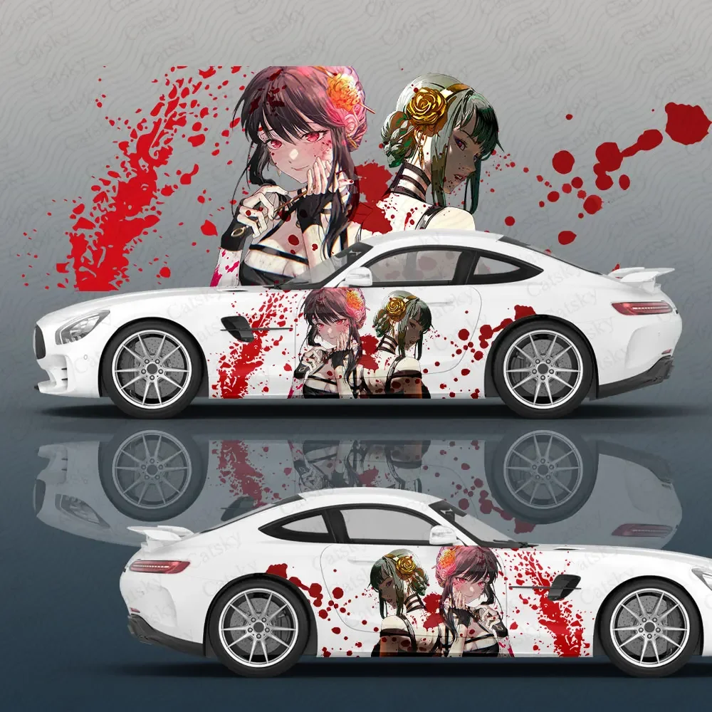 

Yor Forger Anime Car Decal Flower Vinyl Car Stickers SUV Side Graphics Decals, Universal Size, Vehicle Body-Decals
