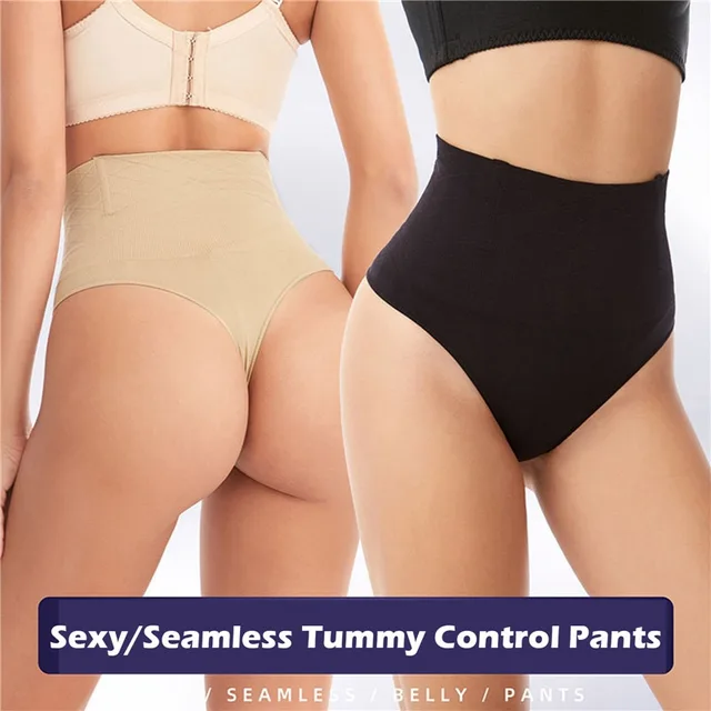 Women Thong Panty Shaper High Waist Tummy Control Panties Slimming