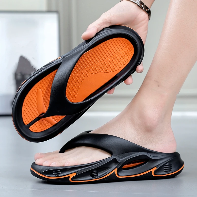 Flip Flops House Shoes Beach Shoes Men Flip Flops Outdoor Indoor Slippers Thick Soft Sole Men Beach Sandals Non-slip Bathroom Home Women Slippers Flip Flops