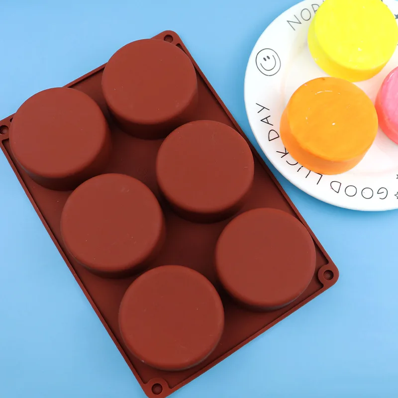 6 consecutive large cylindrical silicone cake molds, cold process soap molds, chocolate molds, household handmade soap tools 6 consecutive large cylindrical silicone cake molds, cold process soap molds, chocolate molds, household handmade soap tools