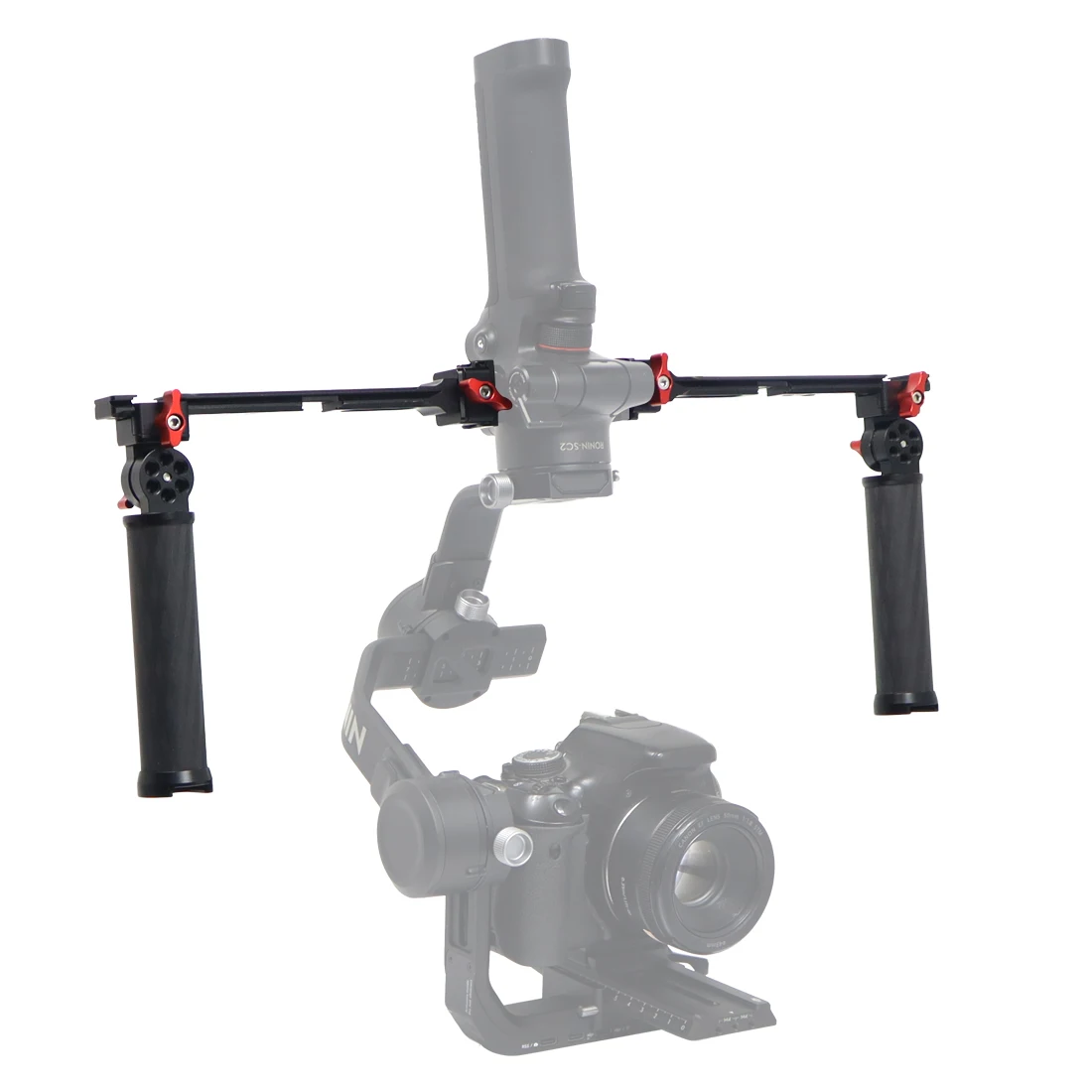 RS4 RS3 Mini RSC2 Gimbal Dual Carbon Handle Grip 180 Adjustable Clamp for Ronin