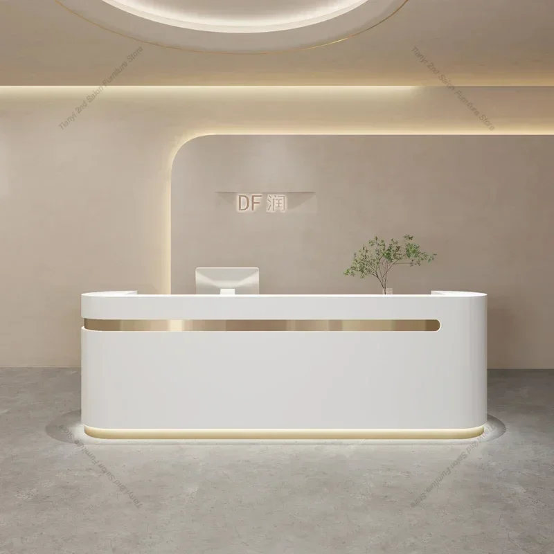 Reception Desks Nordic Cream Style Luxury Beauty Salon Counter
