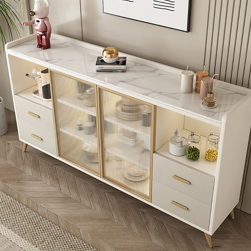 Light Luxury Solid Wood Sideboards Modern Simple Wine Dining