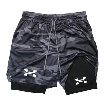 New Running Shorts Men Gym Sports Shorts 2 In 1 Quick Drying Workout Training Gym Fitness Jogging Short Pants Summer FD22273300 1