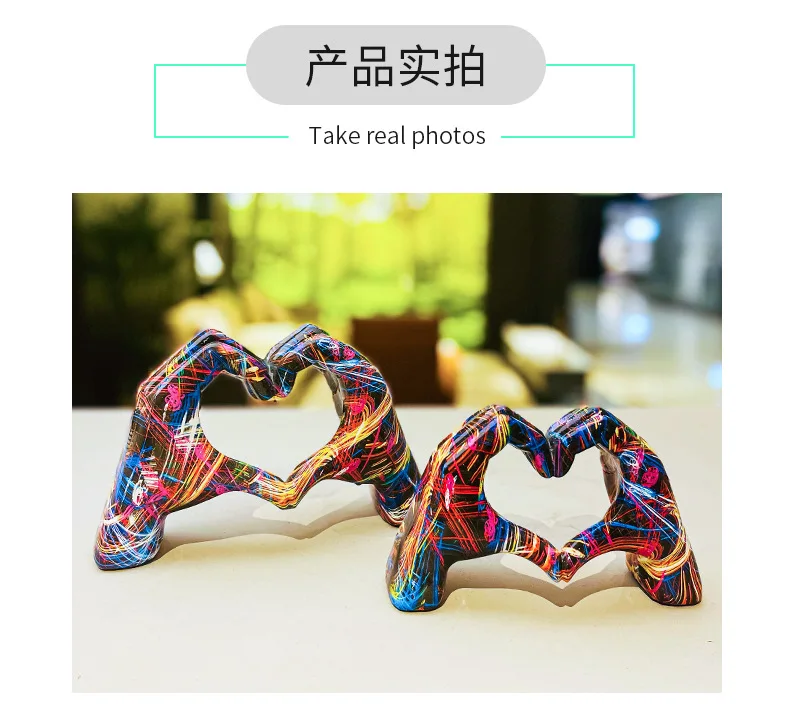 Colorful Love Gesture Resin Ornament