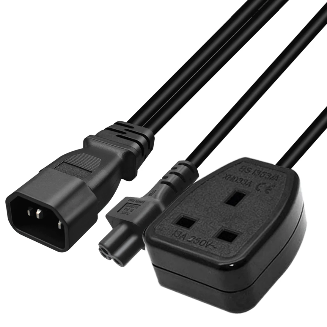 Iec320 c14  c5 + UK  AC  A Ŀ  ,  ǥ 3 簢 /C5 -c14  ÷