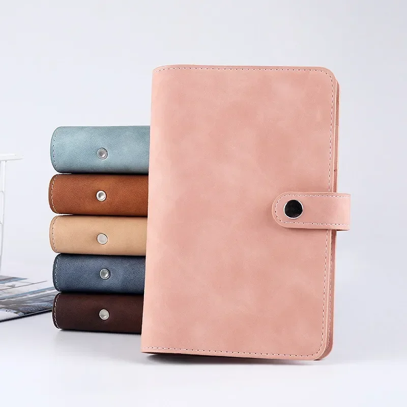 Budget Binder Notebook A6 Budget Binder Planner Notebook Cover PU Loose-leaf 6 Holes Binder Diary