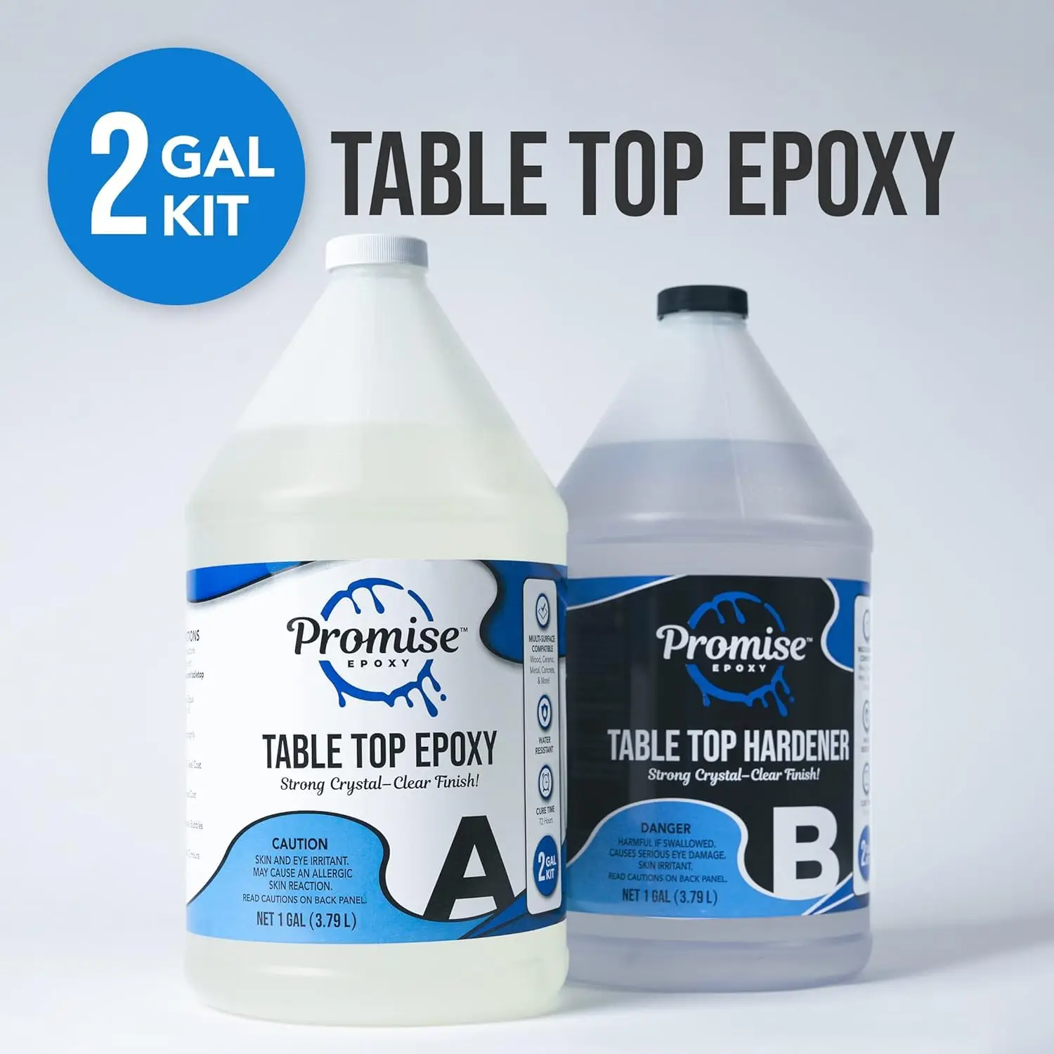 Crystal Clear, UV Resistant, Self Leveling, Food Safe for Table Top, Arts & Crafts, Casting, Jewelry Making