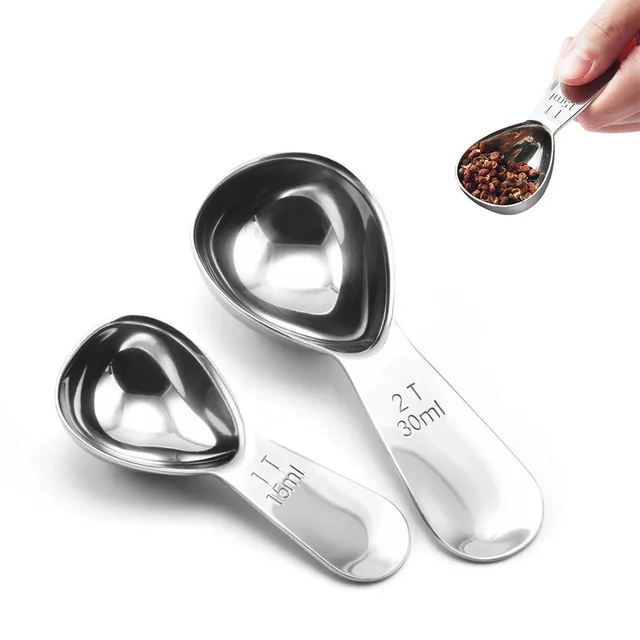 15ml/30ml Stainless Steel Coffee Measuring Scoop Coffee Spoons with Graduated Measuring Spoon Beans Tea Sugar Barista Tools 1