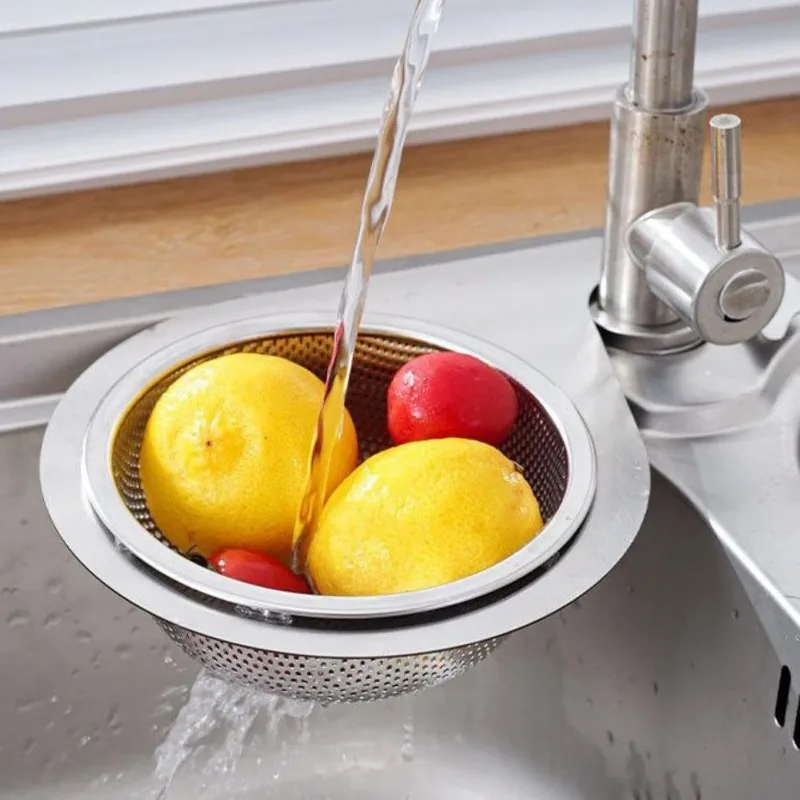 1-3Pcs Stainless Steel Swan Sink Strainer Basket Kitchen Sink Hanging Filter Rack Fruit Vegetable Drainer Sponge Storage Rack