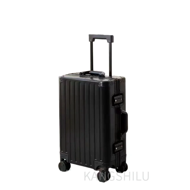 

All-Aluminum Magnesium Luggage KANGSHILU 20"24"26"28" inch Aluminum Alloy Trolley luggage Metal Password Suitcase travel bag